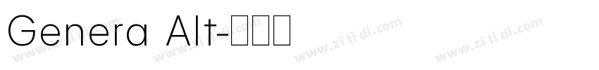 Genera Alt字体转换